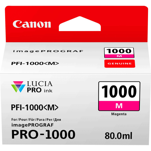 Canon PFI-1000 M - 80 ml - magenta - originale - serbatoio inchiostro - per imagePROGRAF PRO-1000